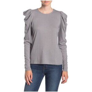 Rachel Roy Ruched Puff Long Sleeve Knit Top